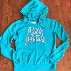 Aeropostale Hoodie Sweatshirt With Sequins Size M
